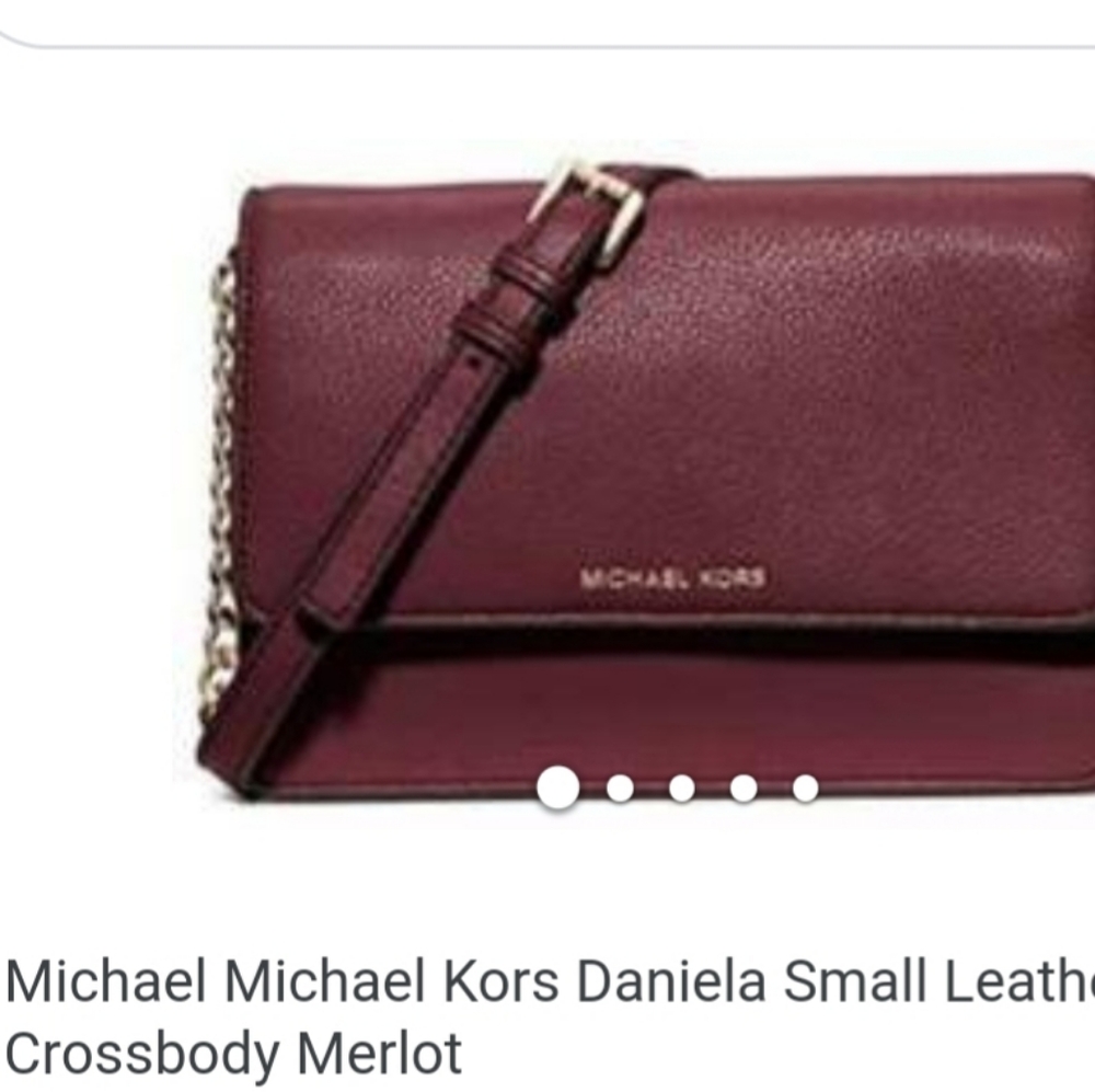 Michael Kors Leather Daniela Small Crossbody Bag